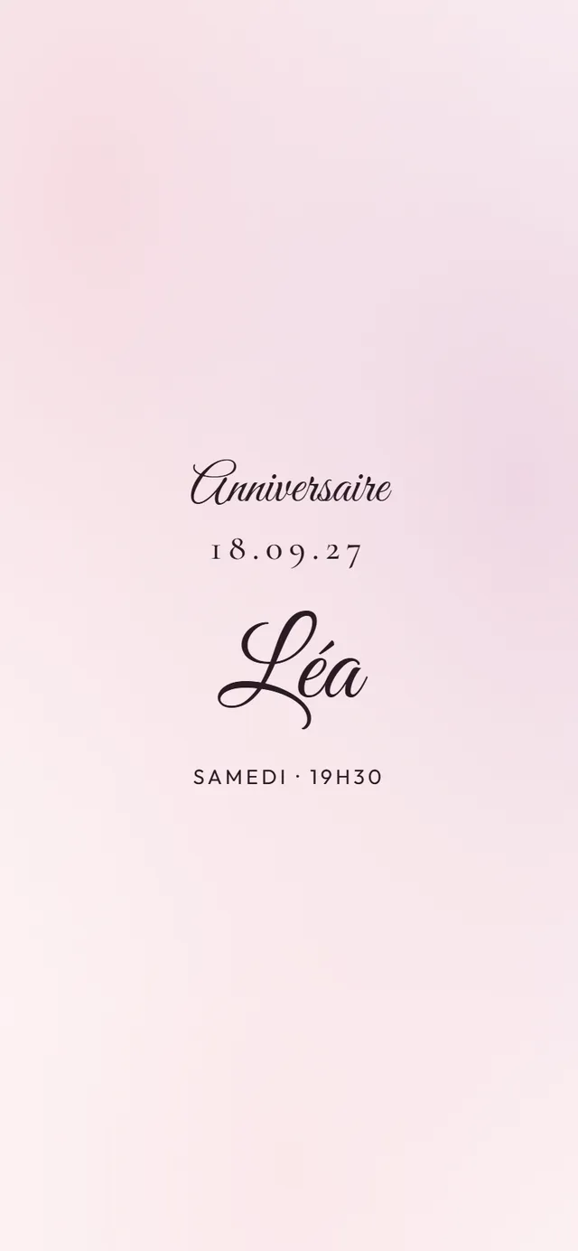 Invitation d’anniversaire ouverte : Léa, samedi 18 septembre à 19 h 30